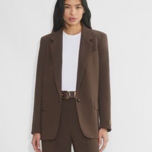 Aritzia Wilfred Chocolate Brown Blazer